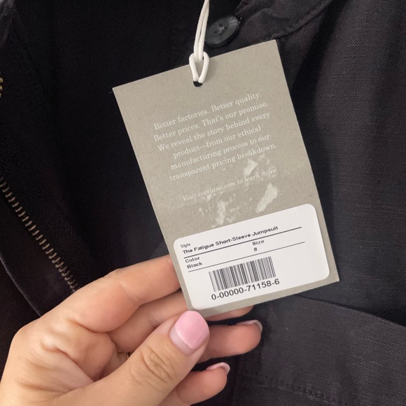 NWT Everlane The Fatigue Short-Sleeve Jumpsuit Size 0 , 8 and 12 - Picture 9 of 11